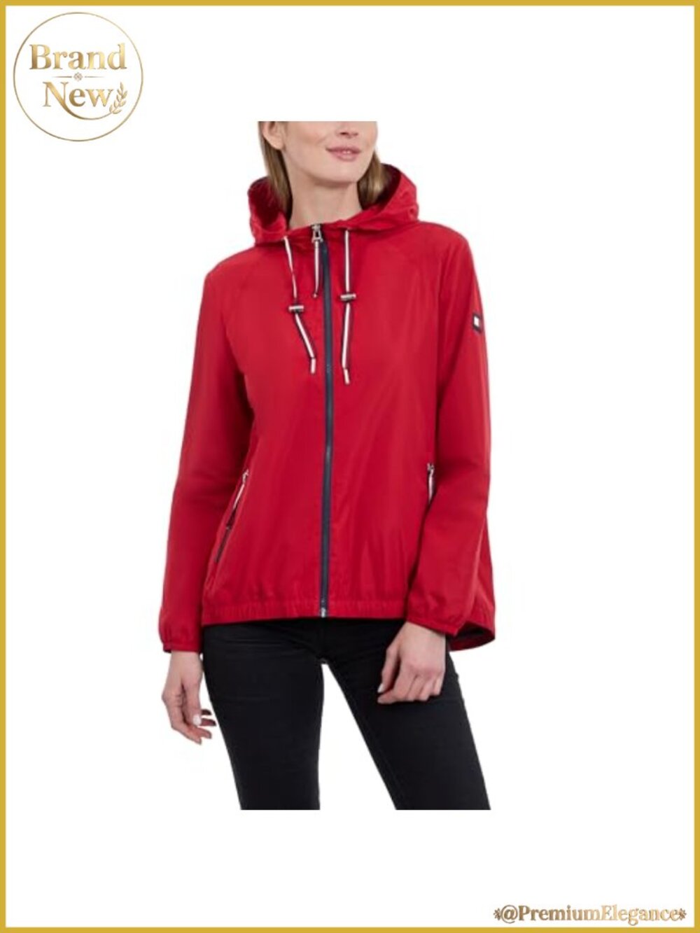 Women's Classic Water Resistant Rain Jacket Anorak Lightweight Windbreaker